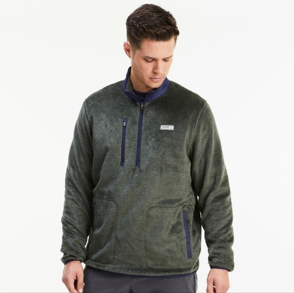 New Mens PUMA Golf Sherpa 1/4 zip Sweatshirt - Picture 1 of 9